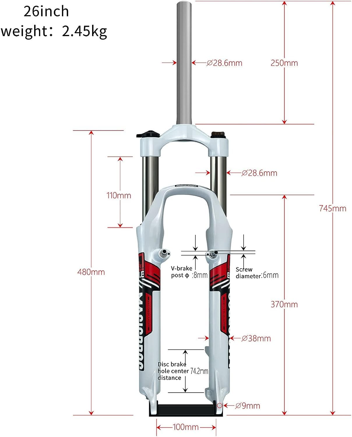 Amazon.co.jp: 道路自転車フォーク 26 インチ MTB フロント